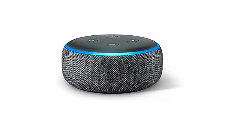 imagem de um echo dot 3ª geração na cor preta