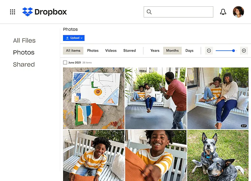 Dropbox page