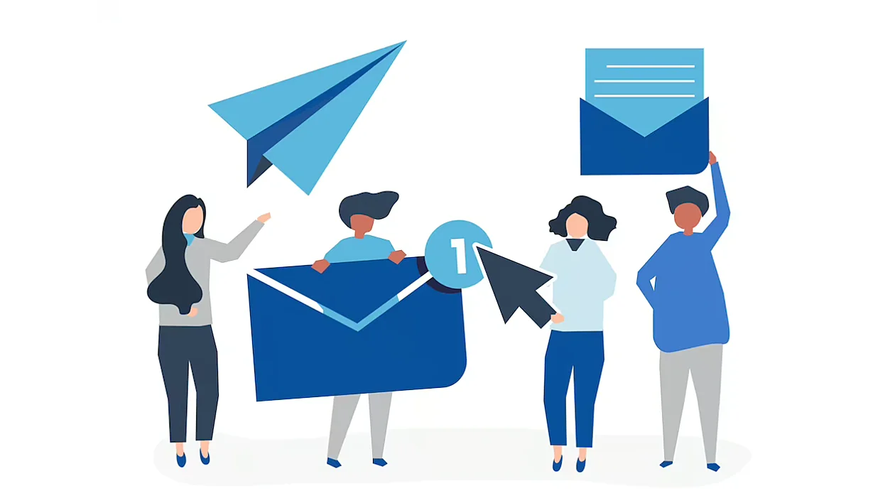 ilustración concepto de email marketing