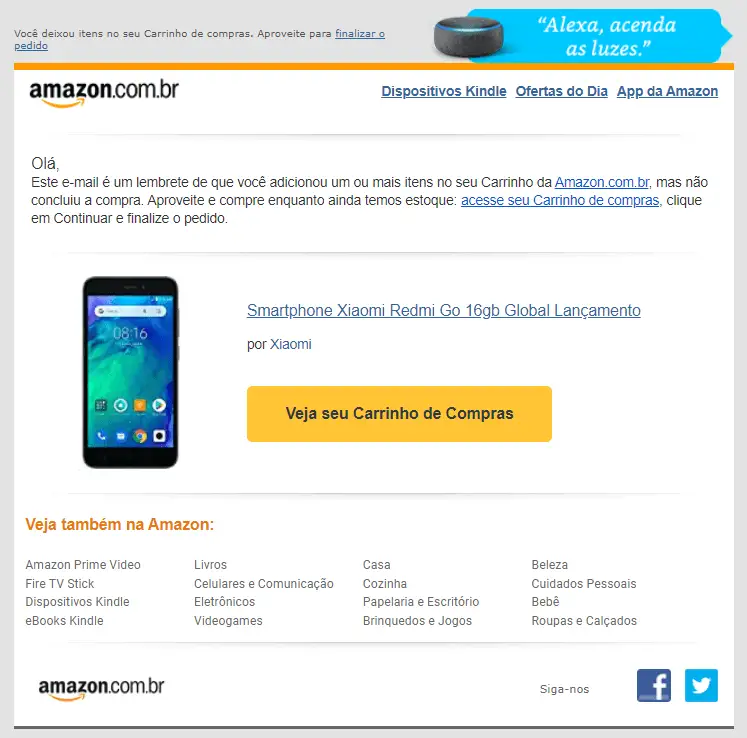 10 email marketing exemplos amazon