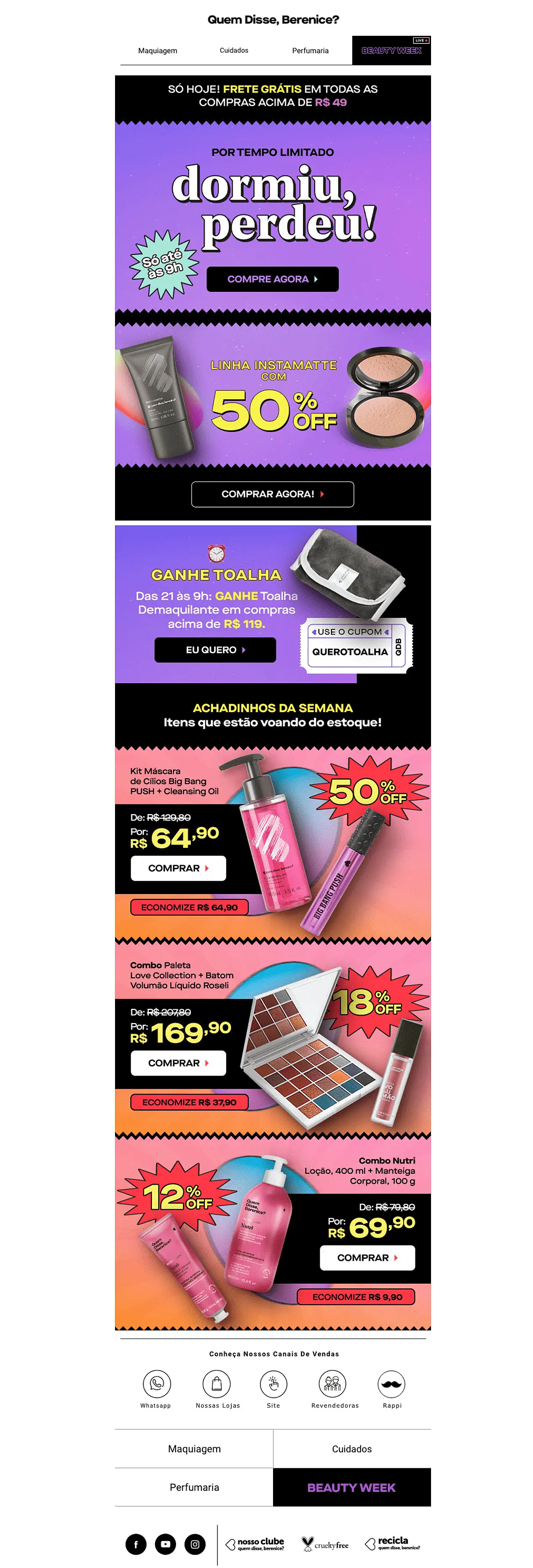 email marketing exemplos quem disse berenice