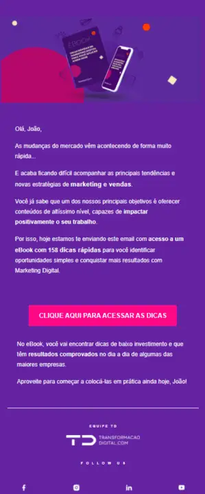 13 email marketing exemplos transformacao digital