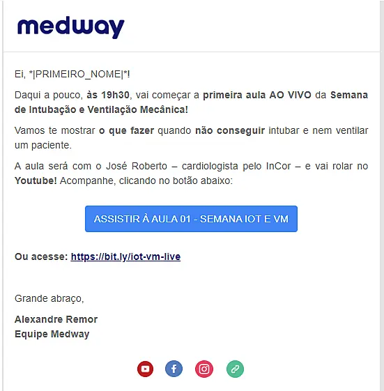 exemplo de email marketing medway