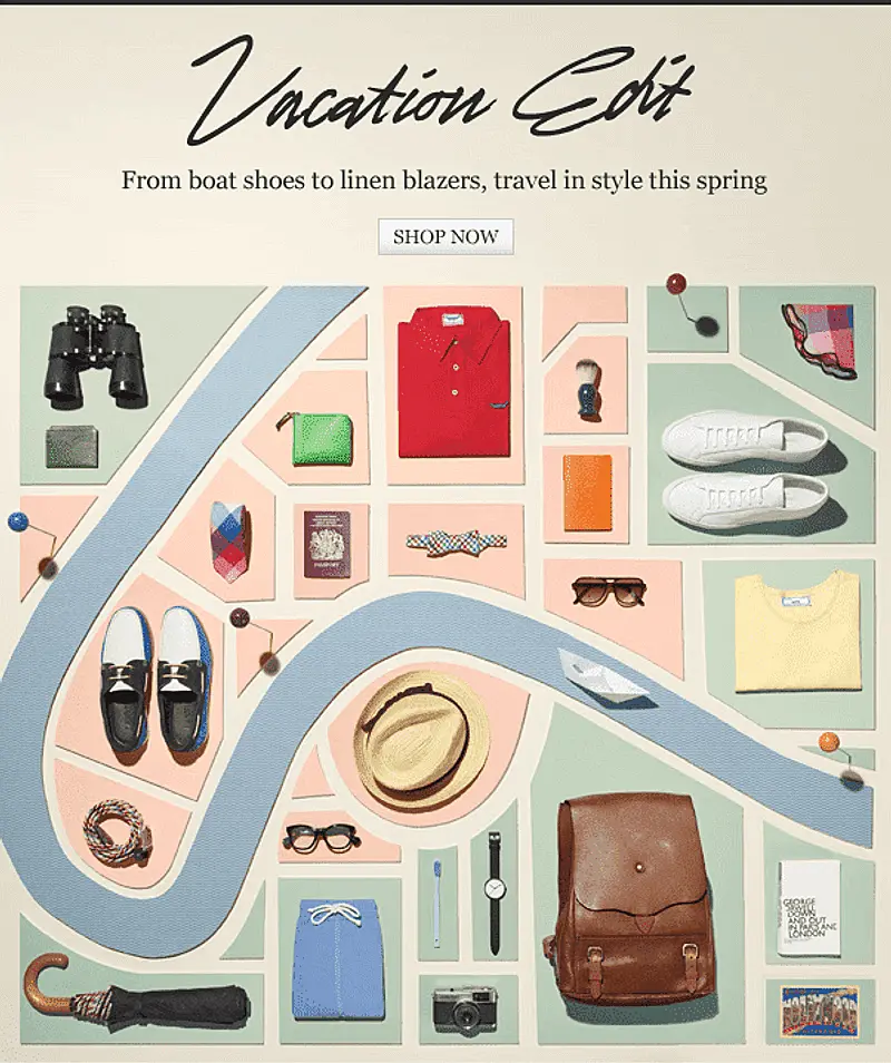 exemplo de email marketing mr porter