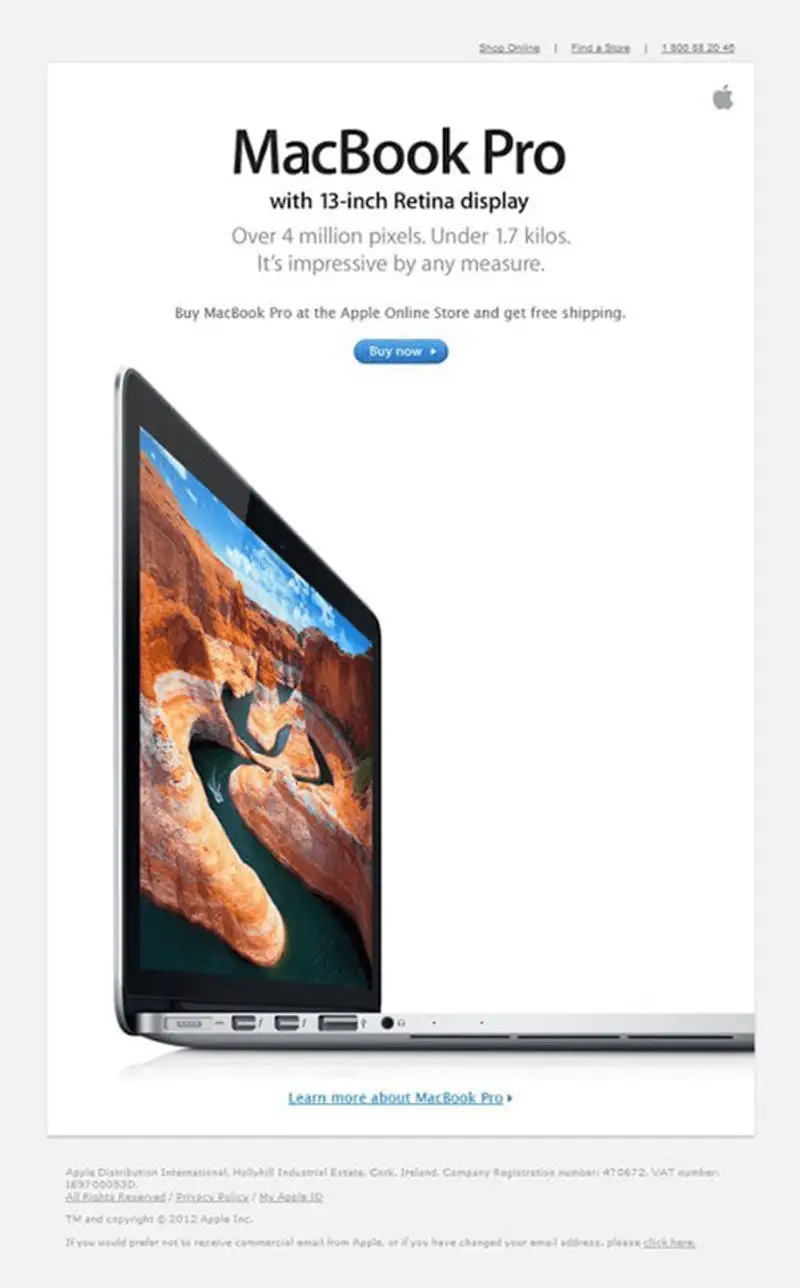 32 exemplo de email marketing apple