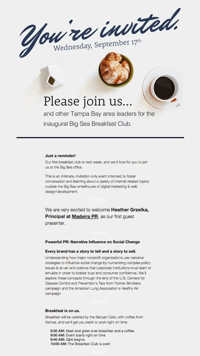 33 exemplo de email marketing big sea design