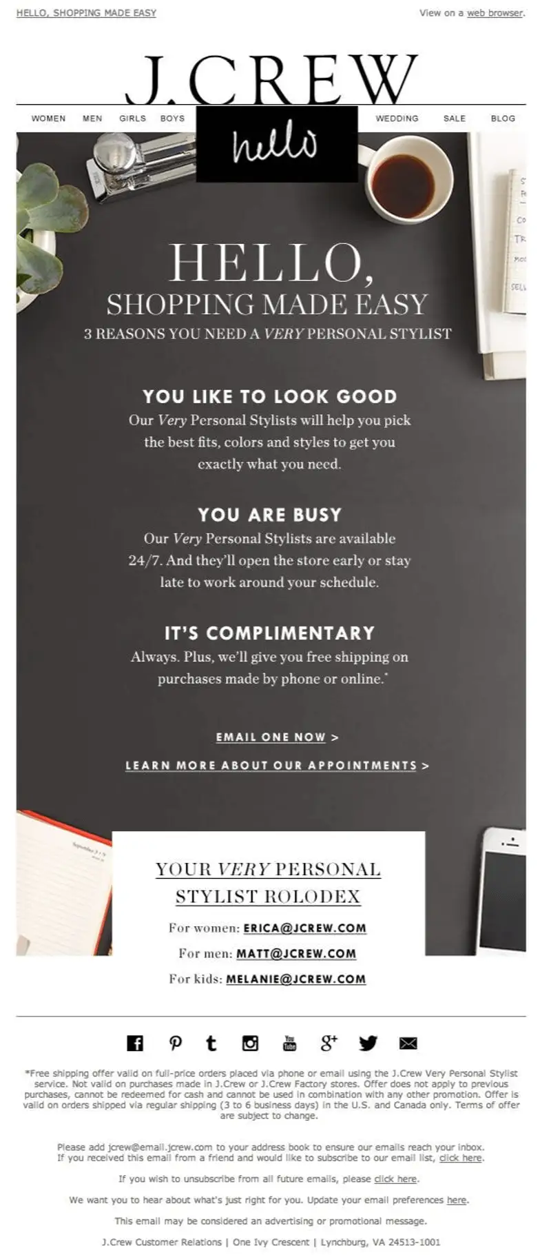 40 exemplo de email marketing j crew 3