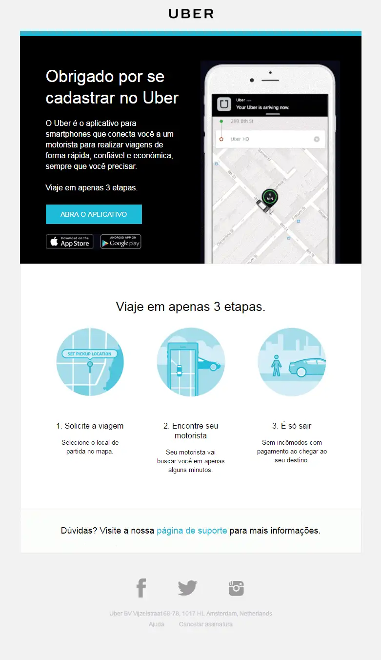 42 exemplo de email marketing uber