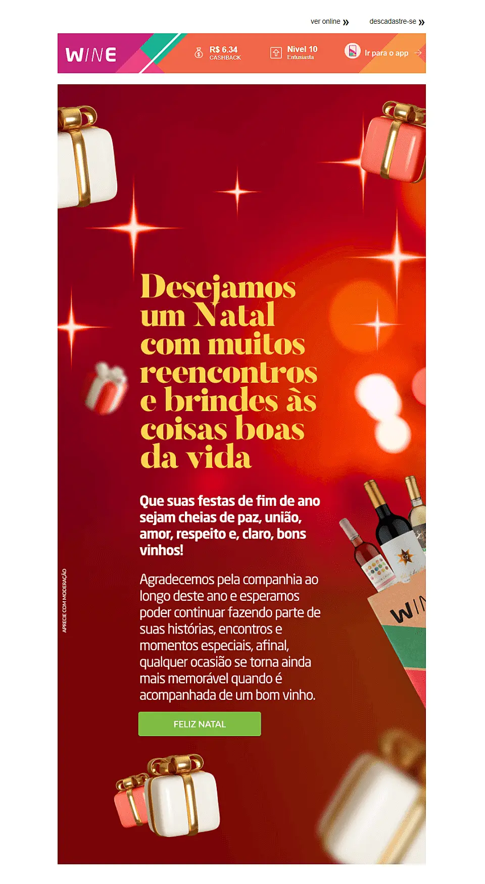 exemplo de email marketing wine