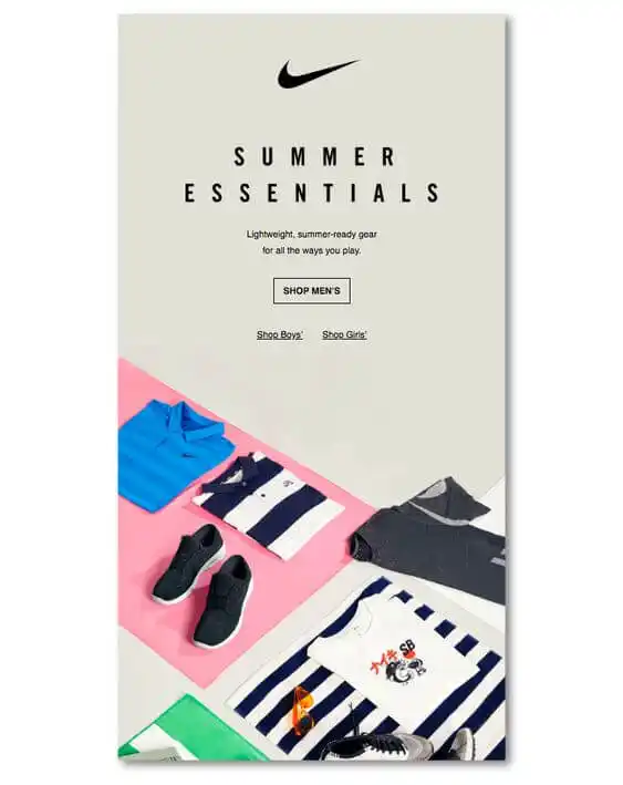 50 exemplo de email marketing nike