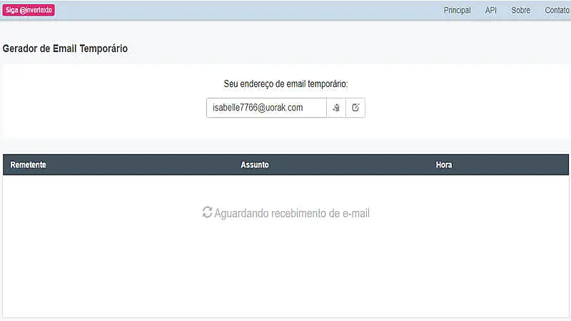 captura de tela do Invertexto