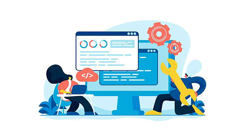 colegas evaluando una herramienta de encuesta de satisfacción