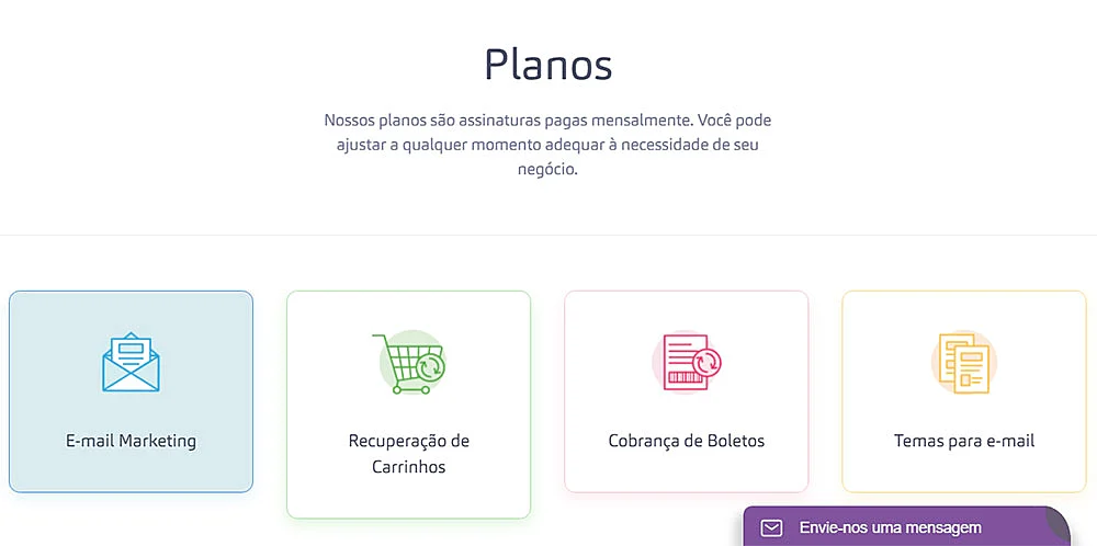 Enviou Estudo de Caso Funcionalidades