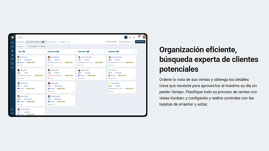 Pantalla CRM Freshworks