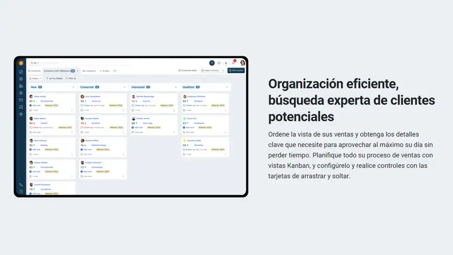 Pantalla CRM Freshworks