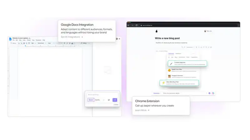captura de tela que mostra  a ferramenta para escrever artigo com IA da Jasper