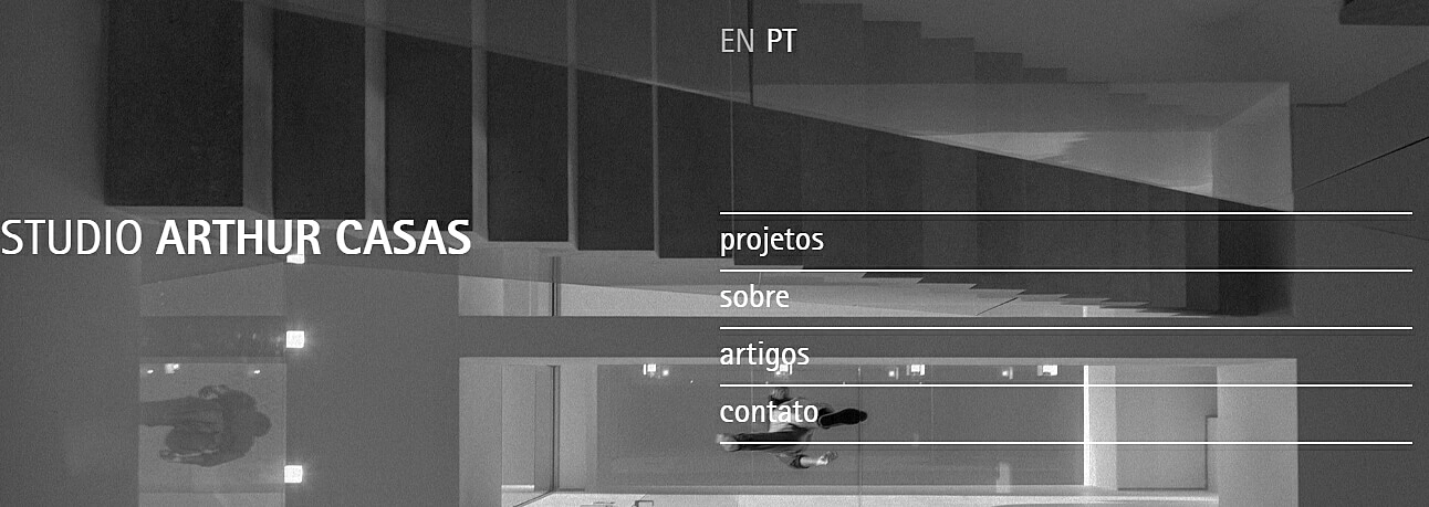 Foto do site do escritório de arquitetura Studio Arthur Casas
