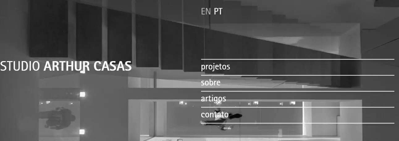 Foto do site do escritório de arquitetura Studio Arthur Casas