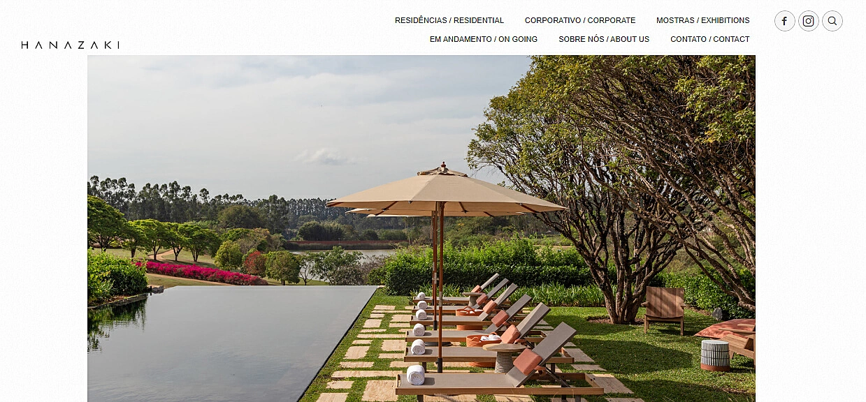 Foto do site do escritório de arquitetura Hanazaki Paisagismo