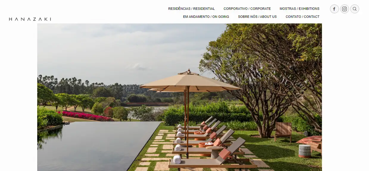 Foto do site do escritório de arquitetura Hanazaki Paisagismo