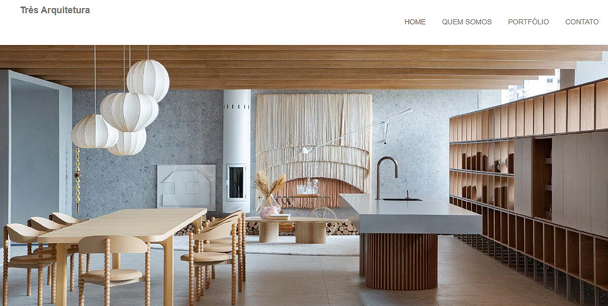 Foto do site do escritório de arquitetura Très Arquitetura