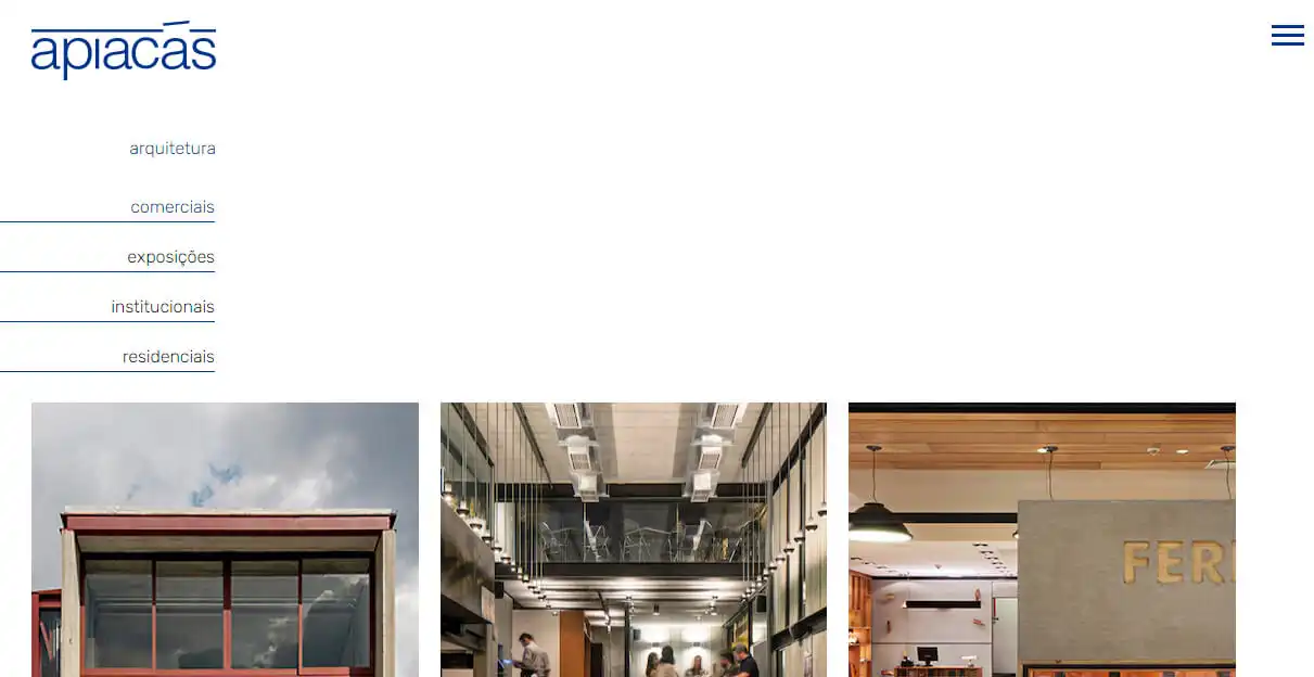 Foto do site do escritório de arquitetura apiacas