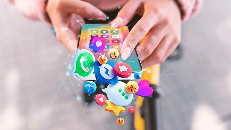 ilustración concepto de engagement en redes sociales