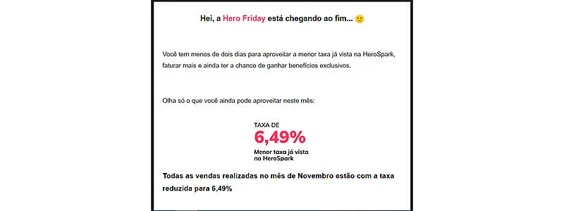 exemplo de carta de vendas da herospark