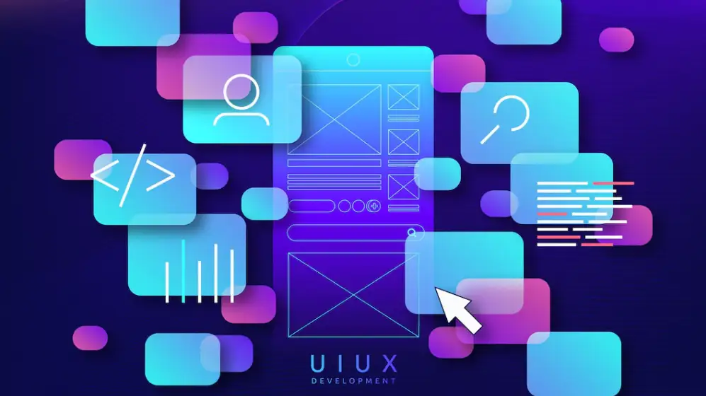 Imagen vectorial relacionada a UX y UI