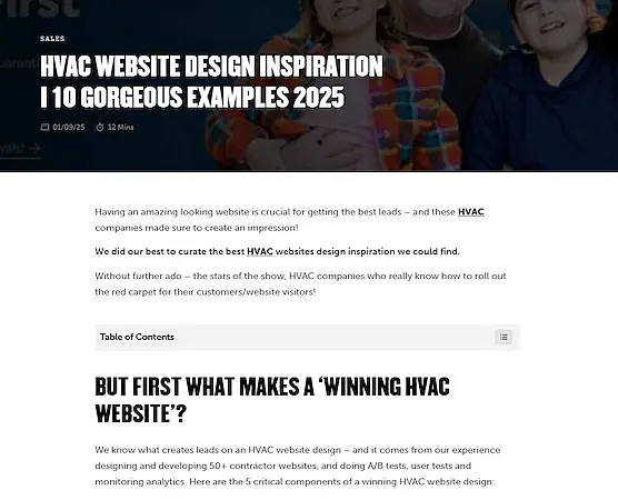 website page example