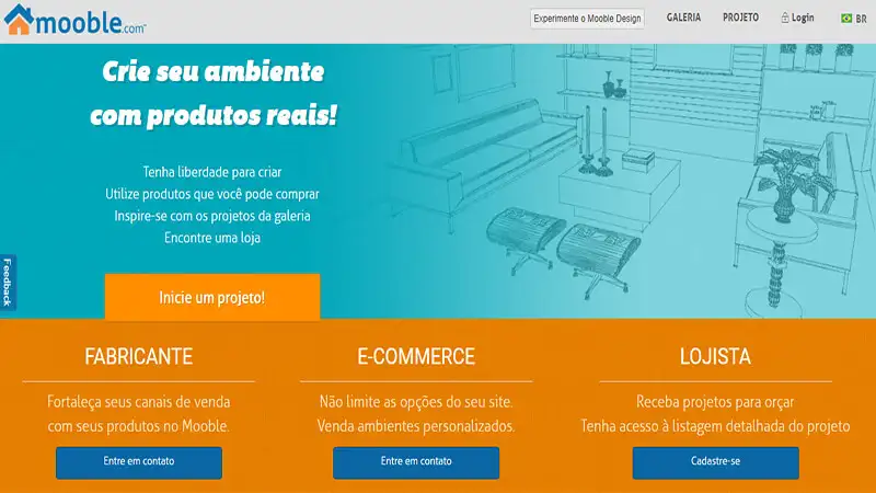 Captura do site Mooble