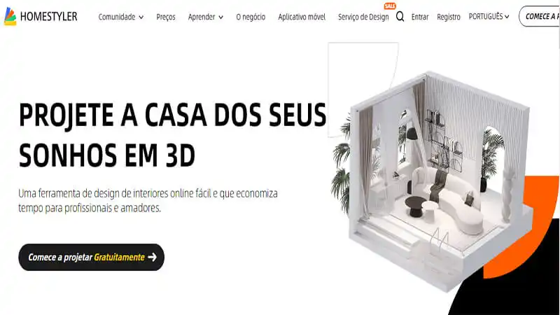 Captura da ferramenta HomeStyler