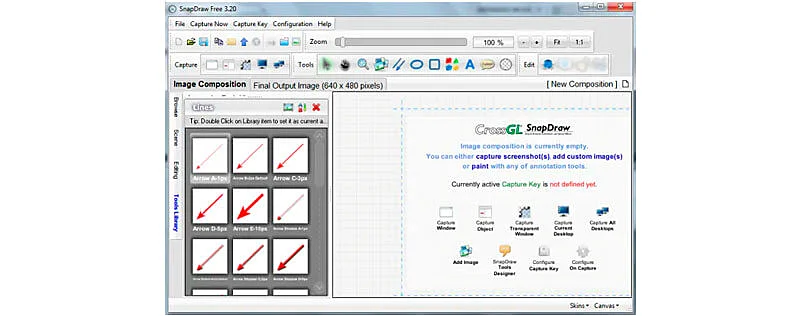 captura de tela da ferramenta de captura de tela snapdraw