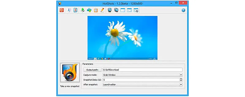 captura de tela da ferramenta de captura de tela hotshots