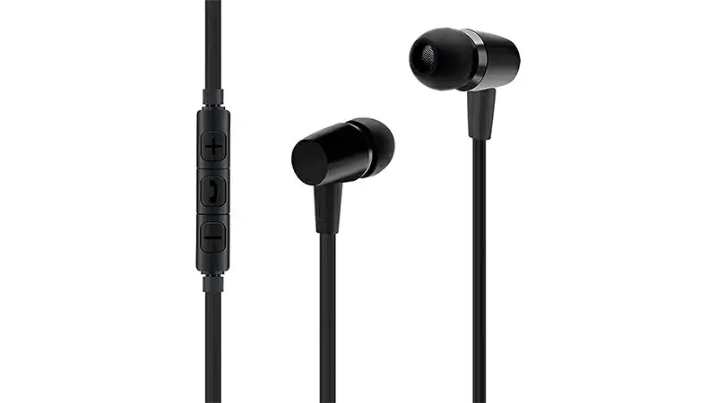 Fone de Ouvido Intra-Auricular I2GO imagem de um fone de ouvido intra-auricular I2GO na cor preta com ponteiras de silicone na cor preta e um controle de mídia acoplado ao cabo