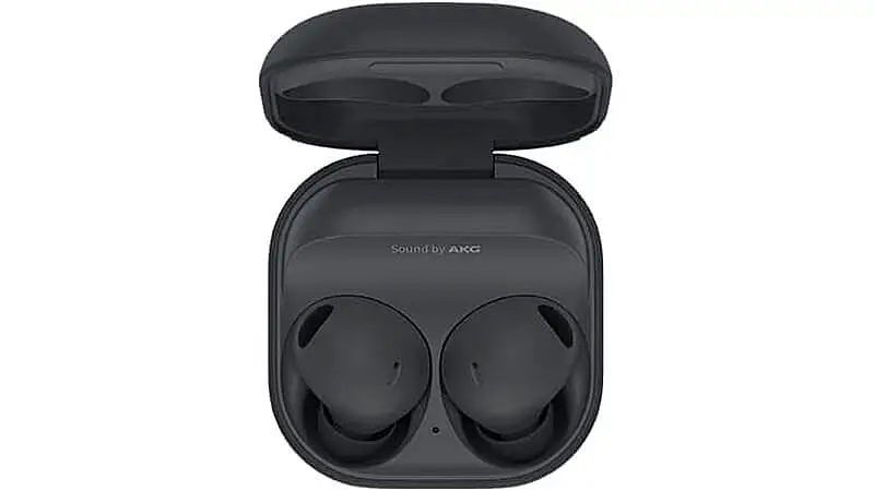 imagem de um fone de ouvido intra-auricular Galaxy Buds 2 Pro na cor preta dentro do case