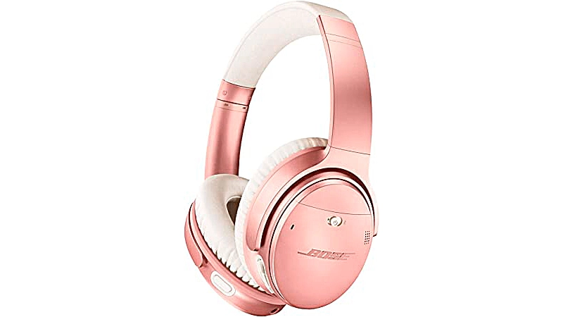 imagem de um fone de ouvido sem fio Bose Quiet Comfort na cor rosa