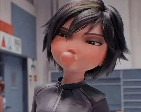 foto de uma personagem feminina com chiclete