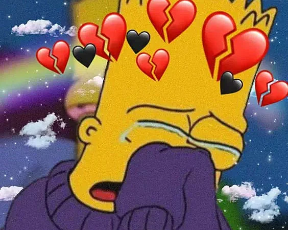 Imagem do bart Simpson triste