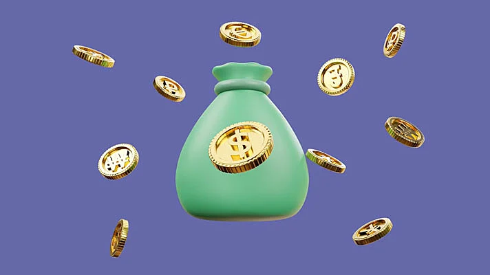 Imagen 3D de un bolso de monedas