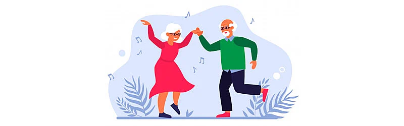 Ilustração de um casal dançando