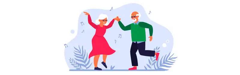 Ilustração de um casal dançando