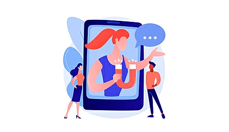 atendente enviando uma mensagem de boas-vindas