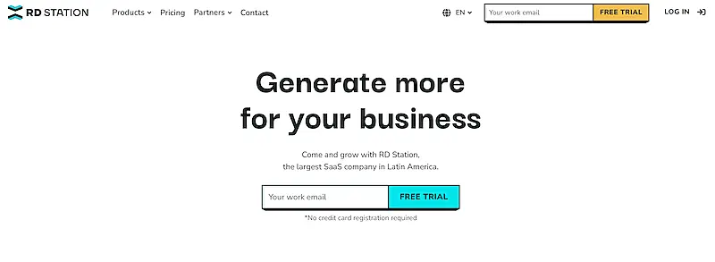 RD Station home page