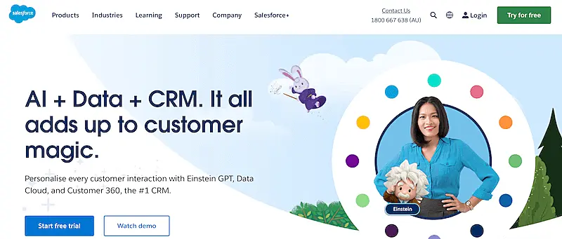 Salesforce home page