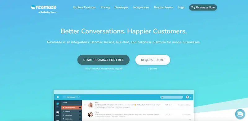 Re:amaze website
