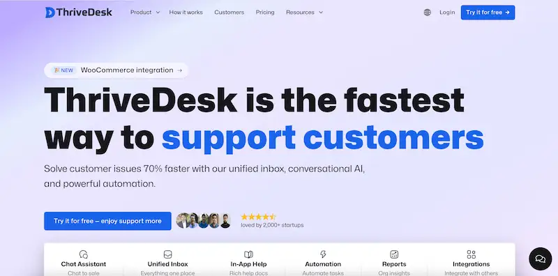 ThriveDesk website