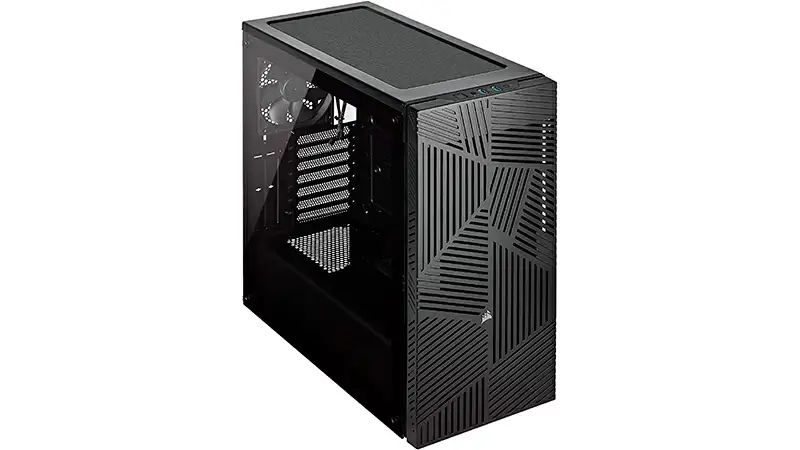 imagem de um gabinete para PC da Corsair na cor preta