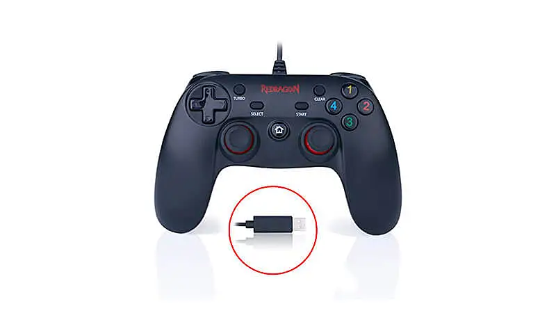 imagem de um gampad Redragon Saturn na cor azul