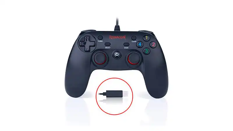 Gamepad Redragon imagem de um gampad Redragon Saturn na cor azul